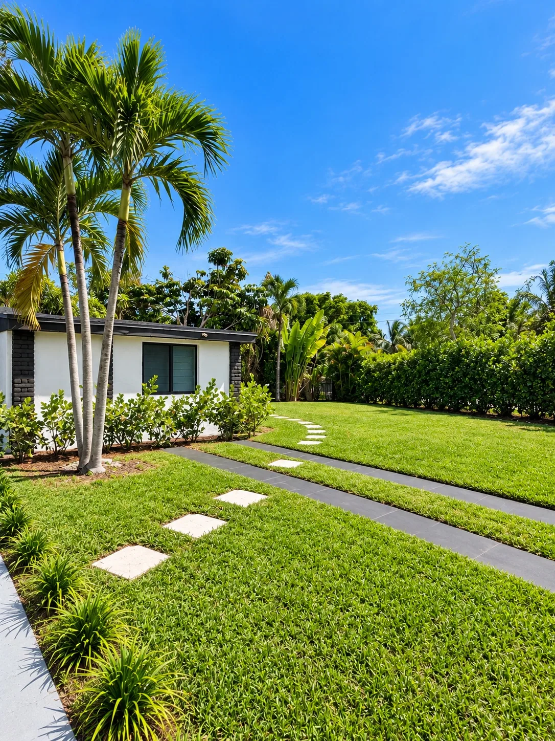 Front yard and walkway