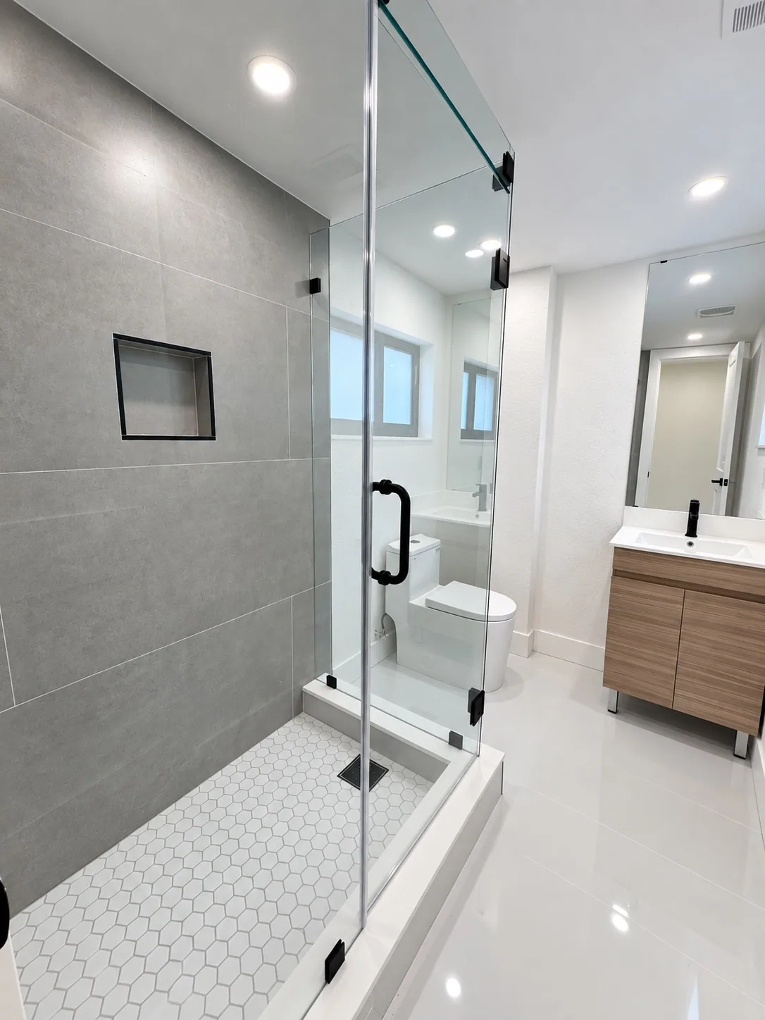 Bathroom with walk-in shower